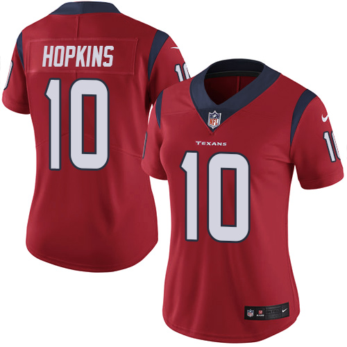 Women Houston Texans #10 Hopkins red Nike Vapor Untouchable Limited NFL Jersey->houston texans->NFL Jersey